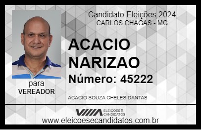 Candidato ACACIO NARIZAO 2024 - CARLOS CHAGAS - Eleições