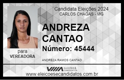 Candidato ANDREZA CANTAO 2024 - CARLOS CHAGAS - Eleições