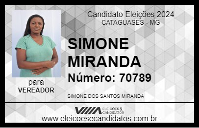 Candidato SIMONE MIRANDA 2024 - CATAGUASES - Eleições