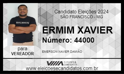 Candidato ERMIM XAVIER 2024 - SÃO FRANCISCO - Eleições