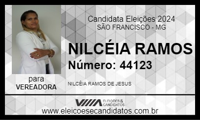 Candidato NILCÉIA RAMOS 2024 - SÃO FRANCISCO - Eleições