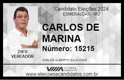 Candidato CARLOS DE MARINA 2024 - ESMERALDAS - Eleições