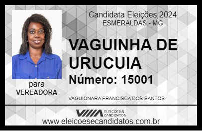 Candidato VAGUINHA DE URUCUIA 2024 - ESMERALDAS - Eleições