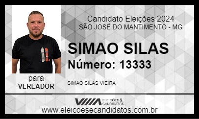 Candidato SIMAO SILAS 2024 - SÃO JOSÉ DO MANTIMENTO - Eleições