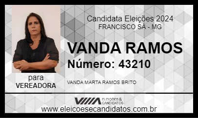 Candidato VANDA RAMOS 2024 - FRANCISCO SÁ - Eleições