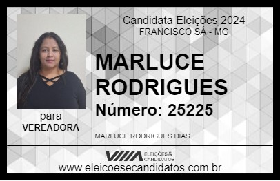 Candidato MARLUCE RODRIGUES 2024 - FRANCISCO SÁ - Eleições