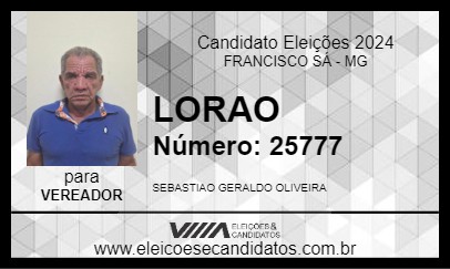 Candidato LORAO 2024 - FRANCISCO SÁ - Eleições