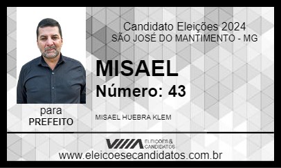 Candidato MISAEL 2024 - SÃO JOSÉ DO MANTIMENTO - Eleições