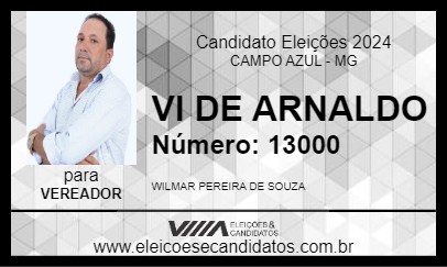 Candidato VI DE ARNALDO 2024 - CAMPO AZUL - Eleições