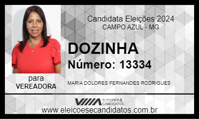 Candidato DOZINHA 2024 - CAMPO AZUL - Eleições