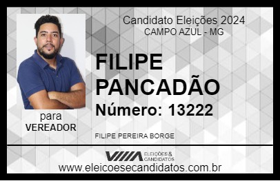 Candidato FILIPE PANKADÃO 2024 - CAMPO AZUL - Eleições