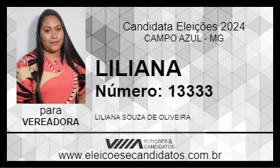 Candidato LILIANA 2024 - CAMPO AZUL - Eleições