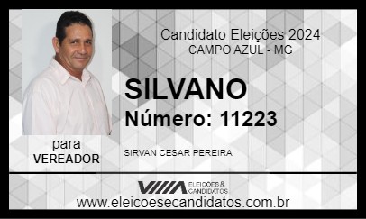 Candidato SILVANO 2024 - CAMPO AZUL - Eleições