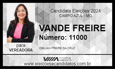 Candidato VANDE FREIRE 2024 - CAMPO AZUL - Eleições