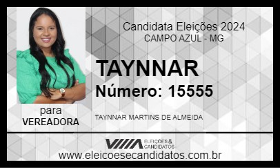 Candidato TAYNNAR DE CLAUDIM 2024 - CAMPO AZUL - Eleições