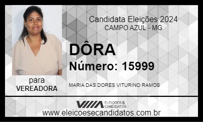 Candidato DÔRA 2024 - CAMPO AZUL - Eleições