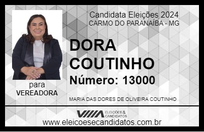 Candidato DORA COUTINHO 2024 - CARMO DO PARANAÍBA - Eleições