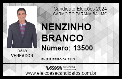 Candidato NENZINHO BRANCO 2024 - CARMO DO PARANAÍBA - Eleições