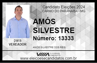 Candidato AMÓS SILVESTRE 2024 - CARMO DO PARANAÍBA - Eleições