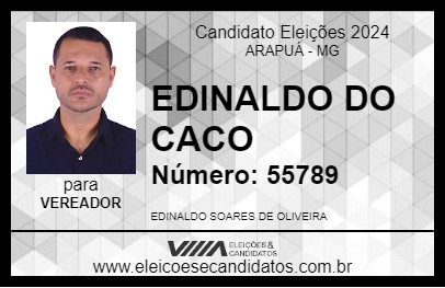 Candidato EDINALDO DO CACO 2024 - ARAPUÁ - Eleições