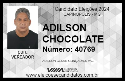 Candidato ADILSON CHOCOLATE 2024 - CAPINÓPOLIS - Eleições