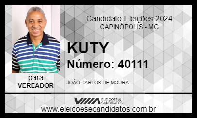 Candidato KUTY 2024 - CAPINÓPOLIS - Eleições