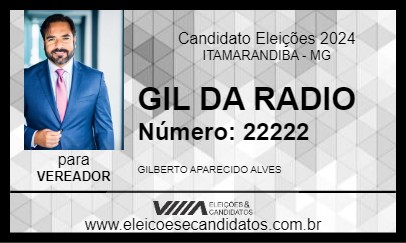 Candidato GIL DA RADIO 2024 - ITAMARANDIBA - Eleições