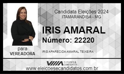 Candidato IRIS AMARAL 2024 - ITAMARANDIBA - Eleições