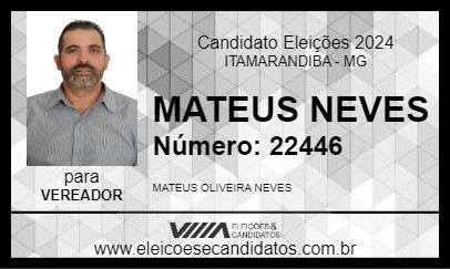 Candidato MATEUS NEVES 2024 - ITAMARANDIBA - Eleições