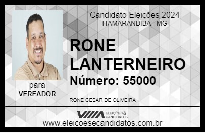 Candidato RONE LANTERNEIRO 2024 - ITAMARANDIBA - Eleições