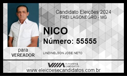 Candidato NICO 2024 - FREI LAGONEGRO - Eleições