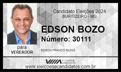 Candidato EDSON BOZO 2024 - BURITIZEIRO - Eleições