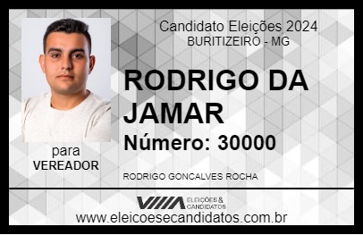 Candidato RODRIGO DA JAMAR 2024 - BURITIZEIRO - Eleições