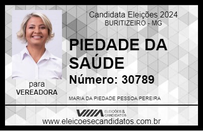 Candidato PIEDADE DA SAÚDE 2024 - BURITIZEIRO - Eleições