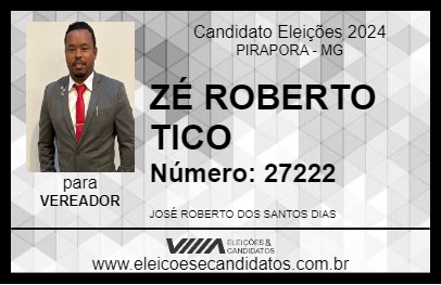 Candidato ZÉ ROBERTO  TICO 2024 - PIRAPORA - Eleições