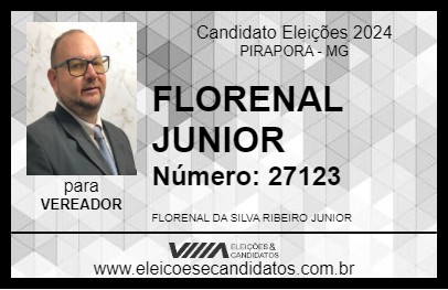 Candidato FLORENAL JUNIOR 2024 - PIRAPORA - Eleições