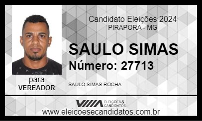 Candidato SAULO SIMAS 2024 - PIRAPORA - Eleições