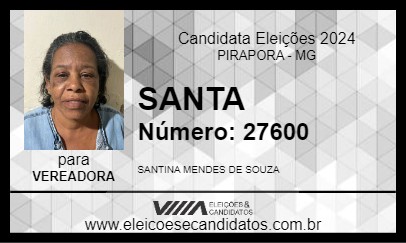 Candidato SANTA 2024 - PIRAPORA - Eleições