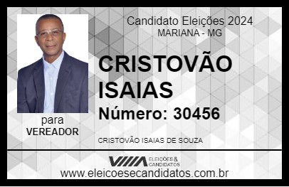 Candidato CRISTOVÃO ISAIAS 2024 - MARIANA - Eleições