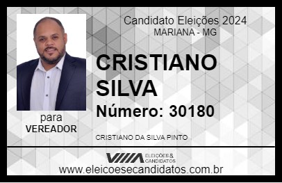 Candidato CRISTIANO SILVA 2024 - MARIANA - Eleições