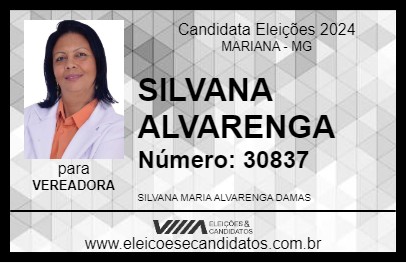 Candidato SILVANA ALVARENGA 2024 - MARIANA - Eleições