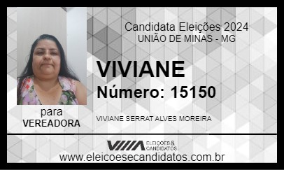 Candidato VIVIANE 2024 - UNIÃO DE MINAS - Eleições