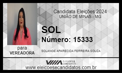 Candidato SOL 2024 - UNIÃO DE MINAS - Eleições