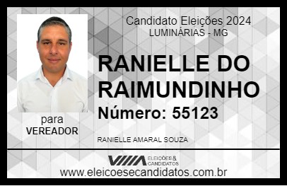 Candidato RANIELLE DO RAIMUNDINHO 2024 - LUMINÁRIAS - Eleições