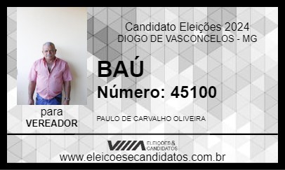 Candidato BAÚ 2024 - DIOGO DE VASCONCELOS - Eleições