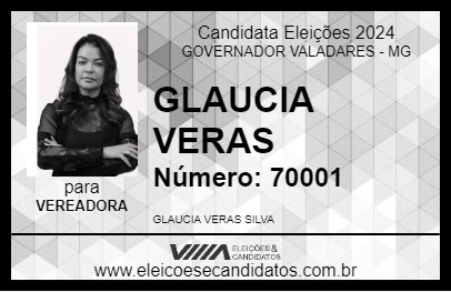 Candidato GLAUCIA VERAS 2024 - GOVERNADOR VALADARES - Eleições