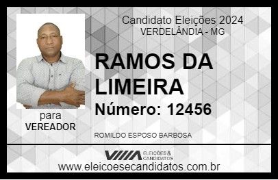 Candidato RAMOS DA LIMEIRA 2024 - VERDELÂNDIA - Eleições