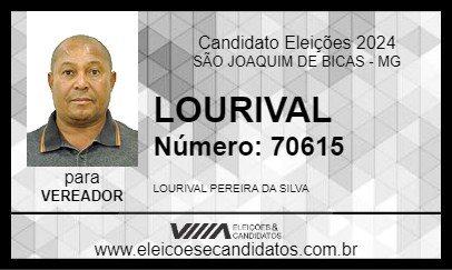 Candidato LOURIVAL 2024 - SÃO JOAQUIM DE BICAS - Eleições