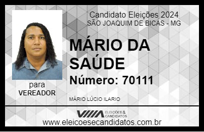 Candidato MÁRIO DA SAÚDE 2024 - SÃO JOAQUIM DE BICAS - Eleições