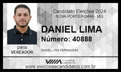 Candidato DANIEL LIMA 2024 - NOVA PORTEIRINHA - Eleições